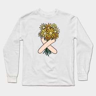 Happy smiley flowers Long Sleeve T-Shirt